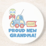 Proud New Grandma It's a Boy Gifts Drink Coaster