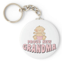 PROUD NEW Grandma T-Shirt Key Chain