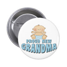 PROUD NEW Grandma T-Shirt Pin