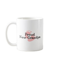 Proud New Grandpa Baby Girl Footprints Mugs