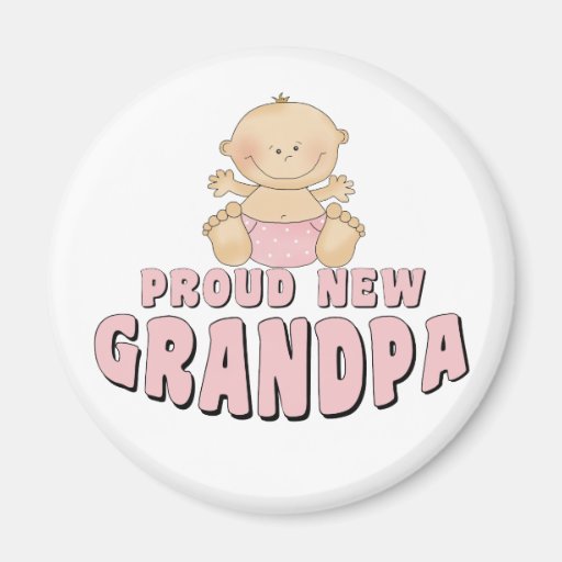 PROUD NEW Grandpa Girl Refrigerator Magnets