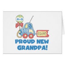 Proud New Grandpa It's a Boy TShirts and Gifts Cards