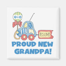 Proud New Grandpa It's a Boy TShirts and Gifts Refrigerator Magnets