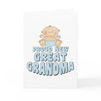 PROUD NEW Great Grandma T-Shirt Greeting Cards