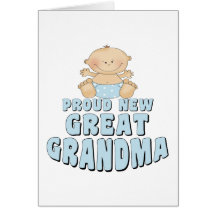PROUD NEW Great Grandma T-Shirt Greeting Cards