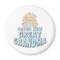 PROUD NEW Great Grandma T-Shirt Fridge Magnets