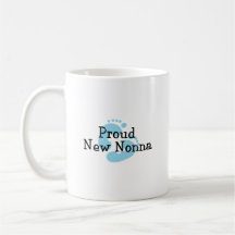 Proud New Nonna Baby Boy Footprints Coffee Mug