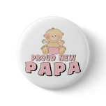 PROUD NEW Papa Boy Pins