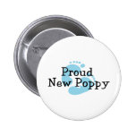 Proud New Poppy Baby Boy Footprints Pin