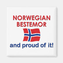 Proud Norwegian Bestemor (Grandmother) Magnets