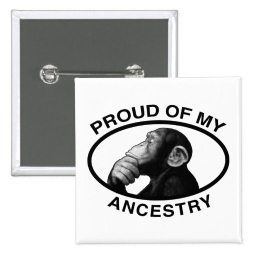 Proud Of My Ancestry Chimp Buttons
