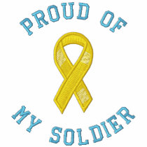 Proud of My Soldier, Army Wife Embroidered Hooded Sweatshirt