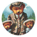 Proud Papa Bear - Letter P - Vintage Teddy Bear stickers
