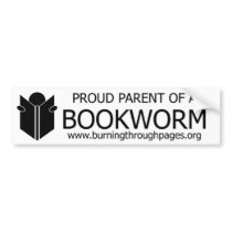 Proud Parent of a Bookworm Bumper Sticker