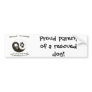 Proud parent of a rescued dog! bumper stickers