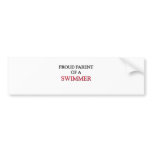 Proud Parent Of A SWIMMER bumper stickers