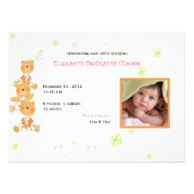 Proud parents - baby announcement card