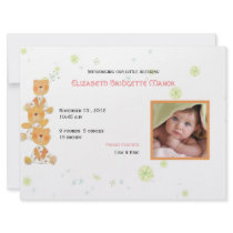 Proud parents - baby announcement card