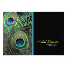 Proud Peacock Bridal Shower Invitation