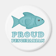 Proud Pescetarian Fridge Magnets