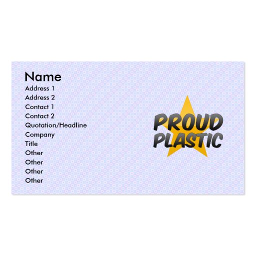 Proud Plastic Business Card Template