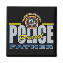Proud Police Father Fridge Magnet
