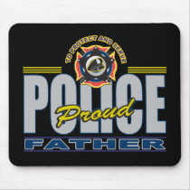Proud Police Father Mouse Mat
