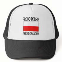 Proud Polish Great Grandma Mesh Hats