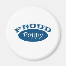Proud Poppy (Blue) Magnet