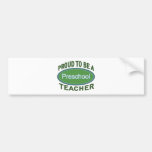 Proud Preschool Teacher Bumper Sticker