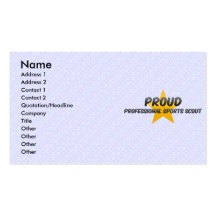 Proud Professional Sports Scout Business Cards