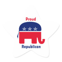 Proud Republican Elephant with Stars