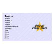 Proud Retail Sales Business Cards