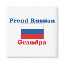 Proud Russian Grandpa Magnets