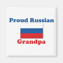 Proud Russian Grandpa Magnets