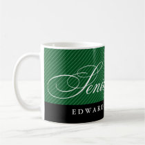 Proud seniors black green stripes class year mugs