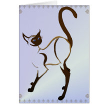 Proud Siamese Cat Card
