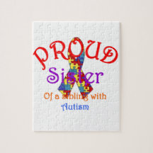 Proud Sister of a Sibling with Autism Jigsaw Puzzles