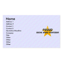 Proud Social Work Professor Business Card