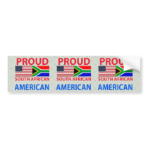 Proud South African American Bumper Sticker