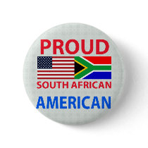 Proud South African American Button