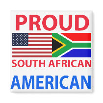 Proud South African American Fridge Magnet