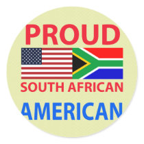 Proud South African American Round Sticker