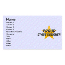 Proud Stage Designer Business Card Templates