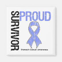 Proud Survivor - Stomach Cancer Fridge Magnets