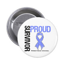 Proud Survivor - Stomach Cancer Pinback Button