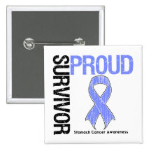 Proud Survivor - Stomach Cancer Pins
