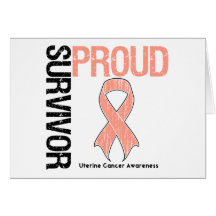Proud Survivor - Uterine Cancer Greeting Cards