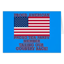 PROUD TEA PARTY MEMBER Tshirt Greeting Cards