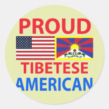 Proud Tibetese American Sticker